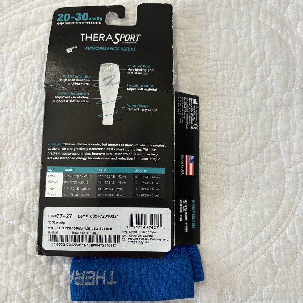 Performance Athletic Blue Socks - Picture 3 of 5
